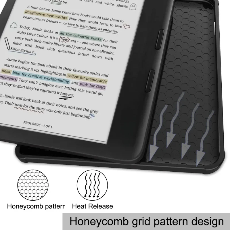 Y-shaped Full Cover Case For Kobo Libra Color 2 E-book TPU Soft Rubber