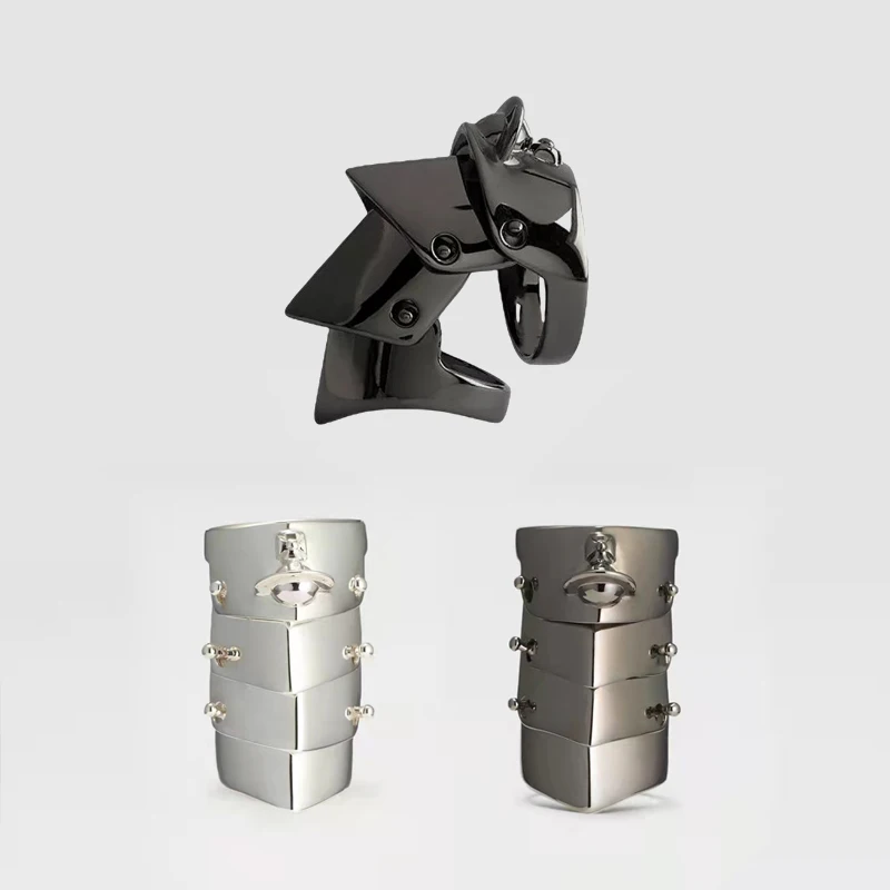 Regalo creativo hip-hop con anello per armatura di attività a quattro sezioni EDC portatile per esterni