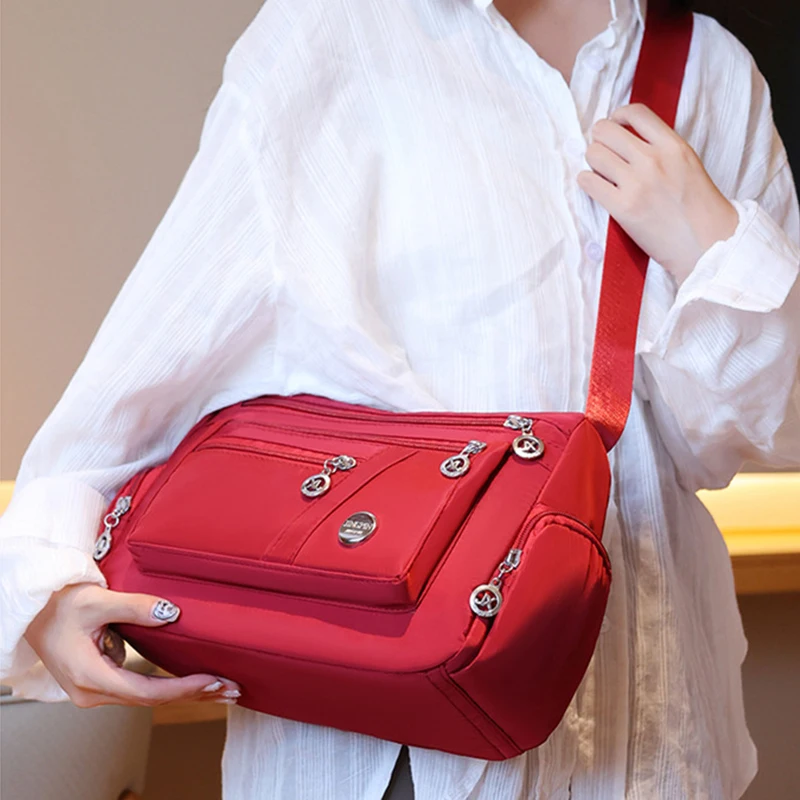 Große Kapazität Frauen Umhängetasche wasserdichte Tasche lässig Nylon Umhängetasche Geldbörse Handtasche leichte Reise Umhängetasche – Detail 21