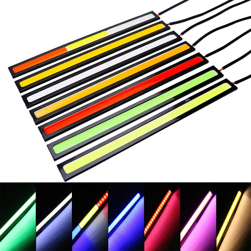 2PCS 17CM LED COB Daytime Running Light 12V Car Styling LED Truck Boat Bike Universal Driving Lighting