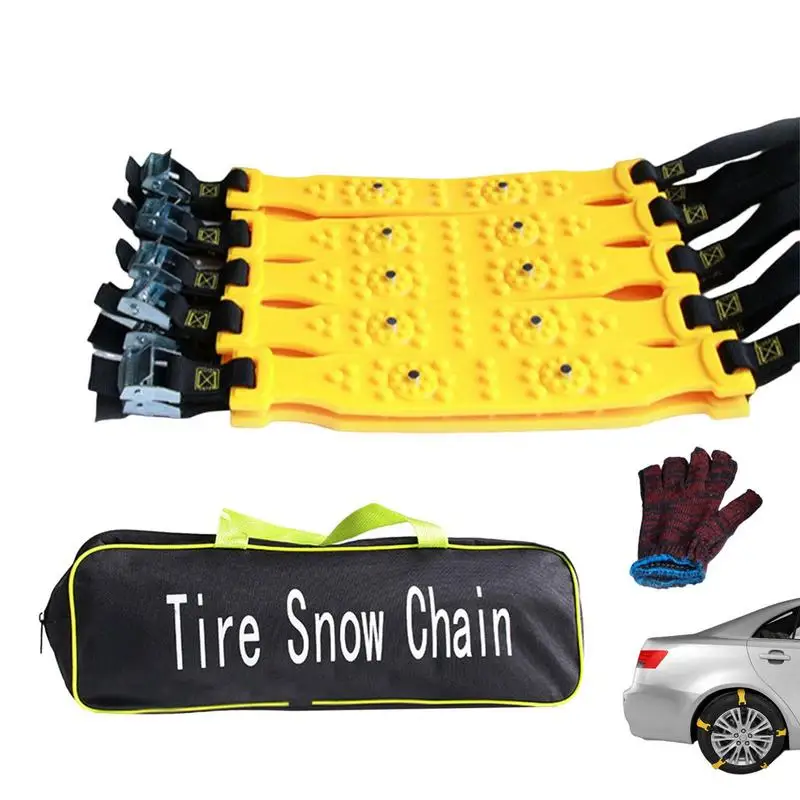 car Snow Tire Chains 10PCS Anti Skid Cable Tire Chains Set Snow Chains Adjustable Tire Width Tire Chain Winter Driving Security