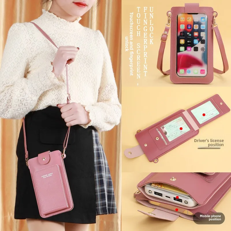 

Женские сумки, кошельки из мягкой кожи, кошелек для мобильного телефона с сенсорным экраном, сумка через плечо с плечевым ремнем для женщин, дешевые женские сумки