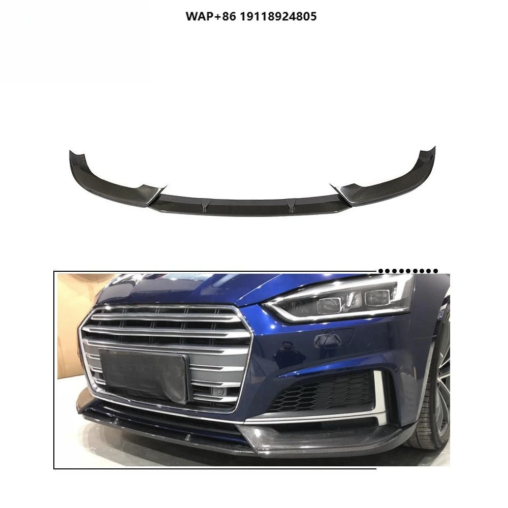 

3PCS Carbon Fiber Front Bumper Lip for A5-Sline S5 2017-2018