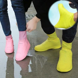 Waterproof Shoe Covers Silicone Anti-Slip Rain Boots Unisex Sneakers Protector For Outdoor Rainy Day Reusable Rain Shoe Cover