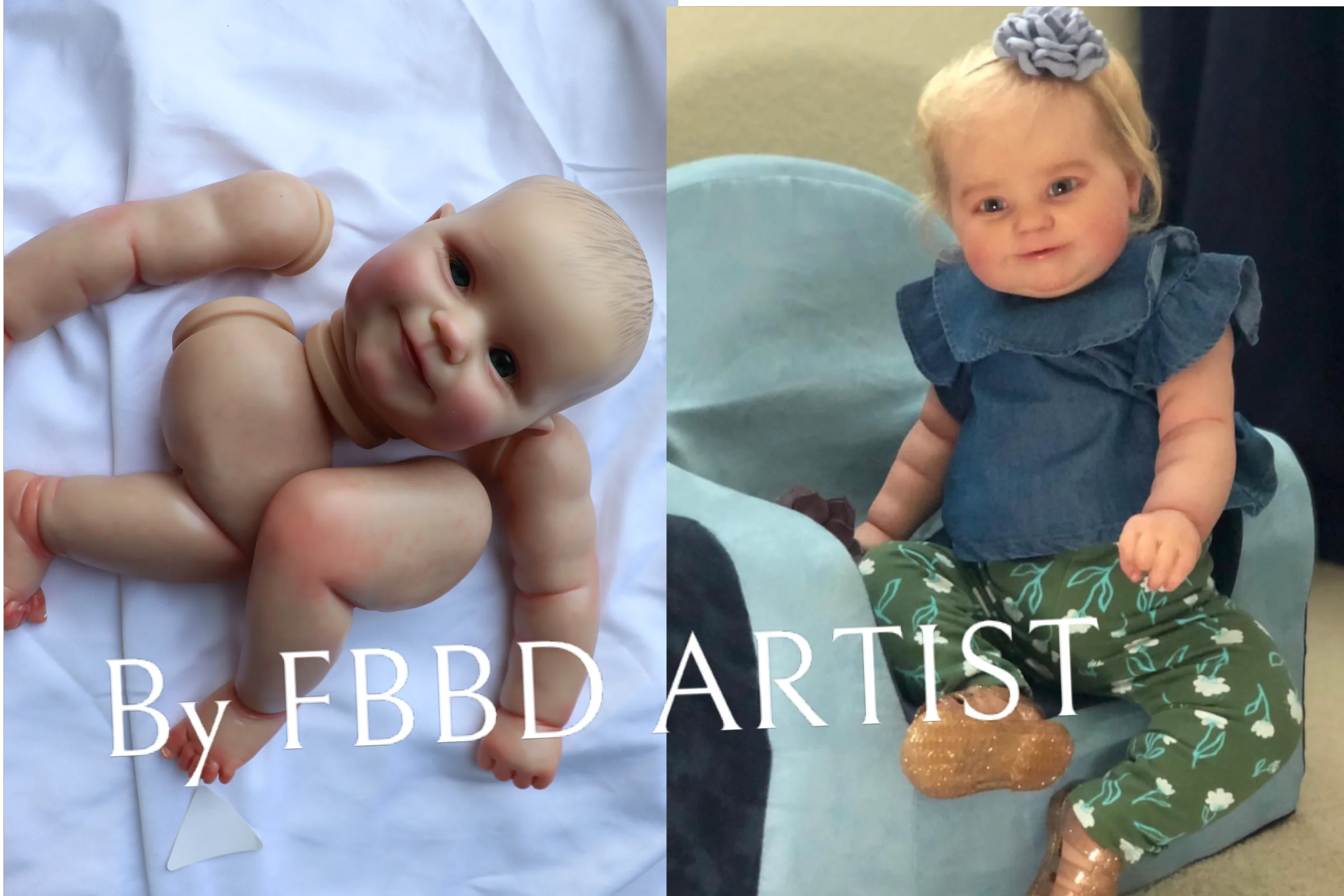 

FBBD Artist Collection 22inch Reborn Baby Doll Maddie Already Painted Kits With Painted Hiar Unassebled Kit Dolls For Children