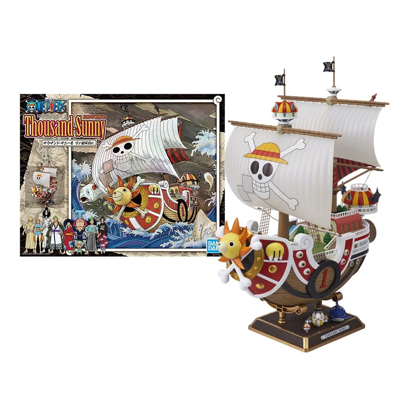 Bandai Assembly Going Merry Monkey·D·Luffy Movie Peripherals Simulated Ship Children'S Toys One Piece Ship Model Christmas Gift