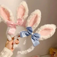 Diadema de Pascua inspirada en dibujos animados, accesorios para fiestas, diadema para cosplay de Lolita, diadema divertida con orejas de conejo para fiestas temáticas
