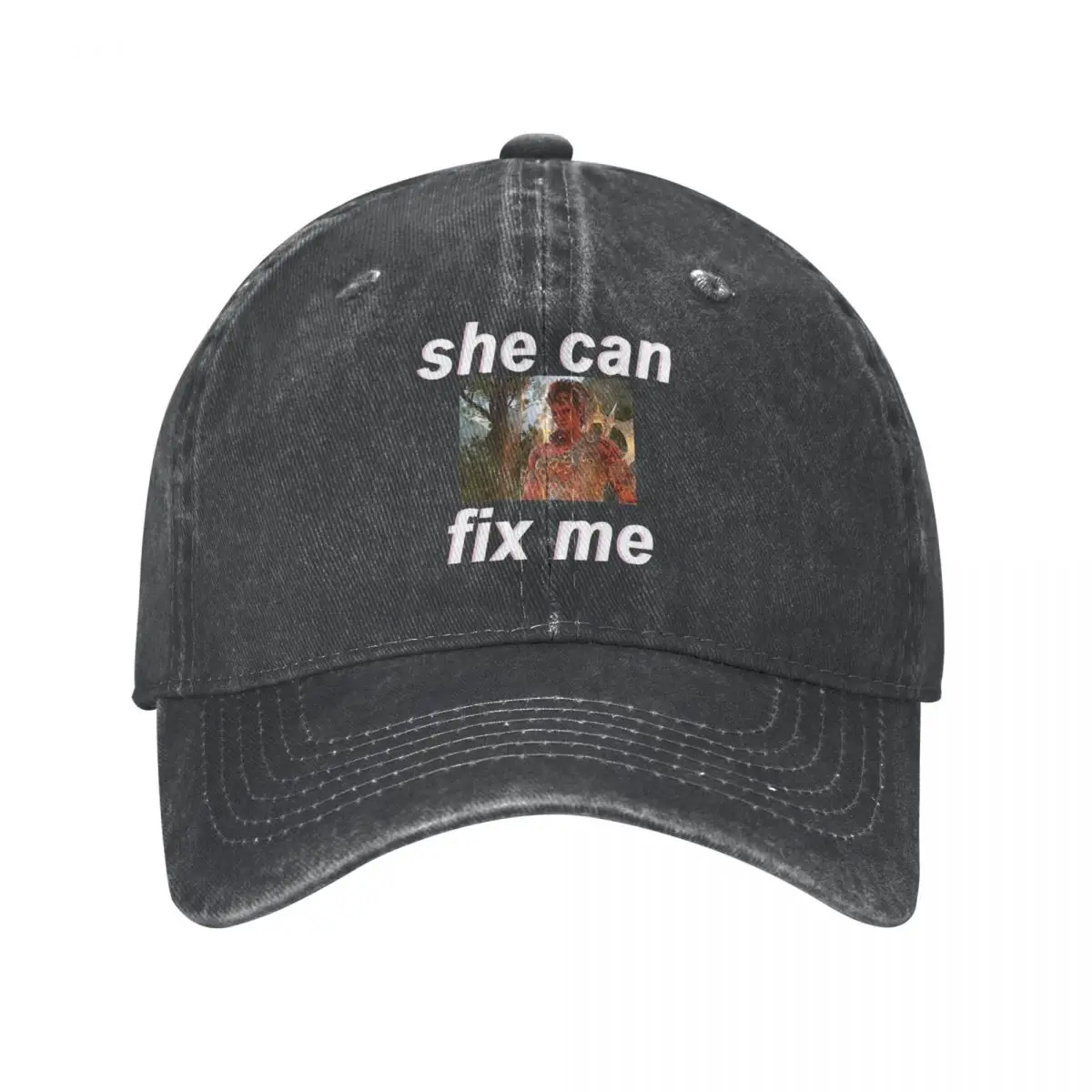 Retro Karlach She Can Fix Me Baseball Caps Vintage Distressed Denim Dad Hat Casquette Men Women Outdoor Running Golf Gift