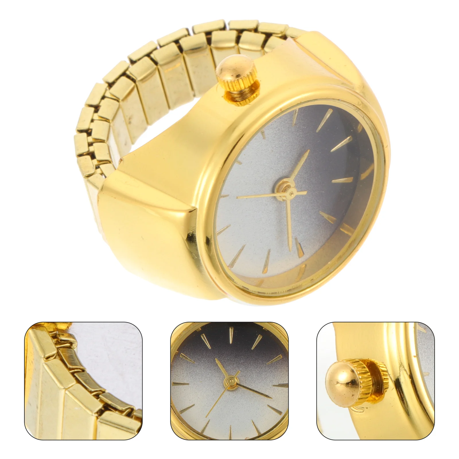 

Ring Watch Designed Fashion Lady Watches Shaped for Women Unique Decorative Jewelry Chic Men's