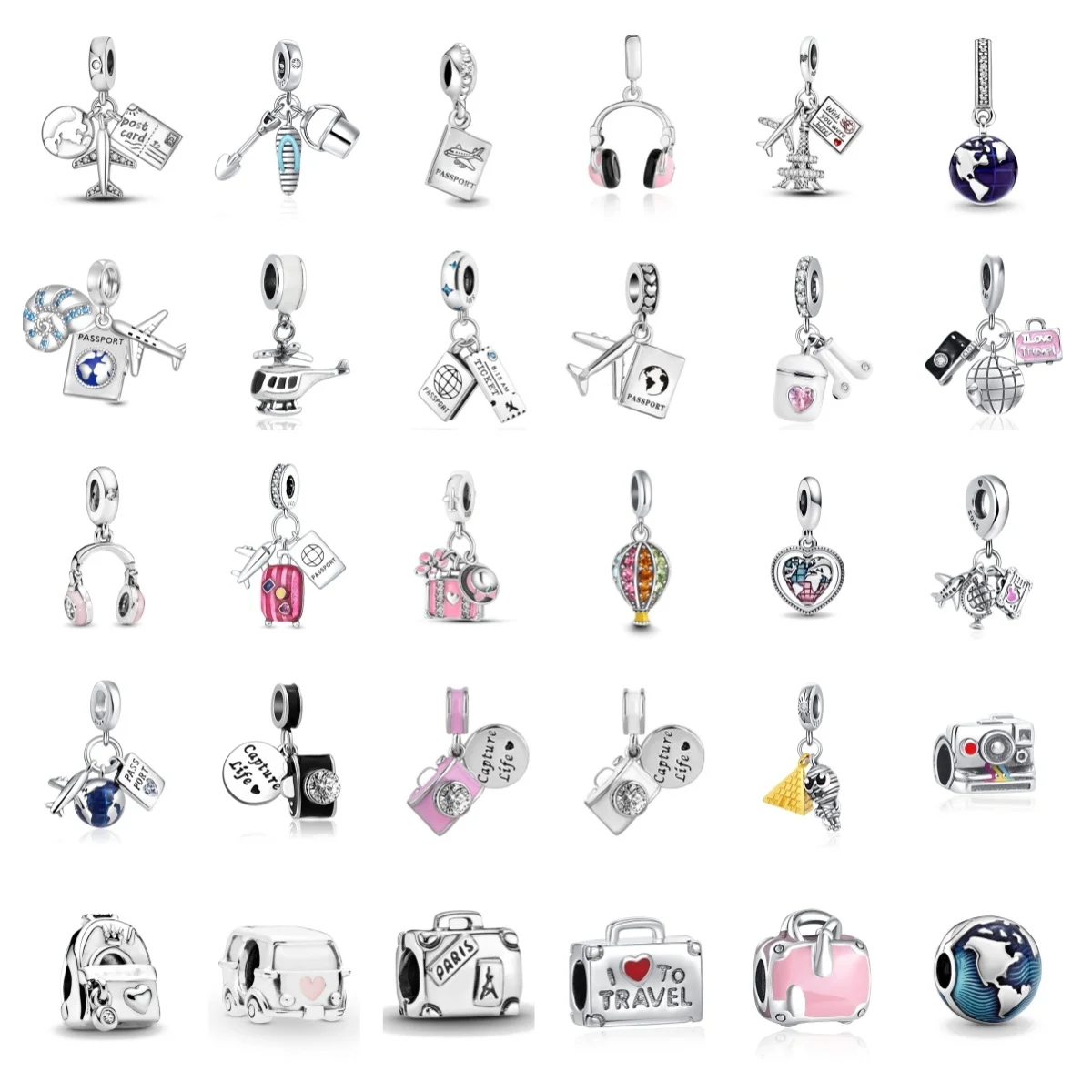 

Новый оригинальный стерлингового серебра 925 пробы, дорожный кулон для паспорта, подвеска из бисера, подходит для браслета, аксессуары для женщин, ювелирные изделия «сделай сам», любовь