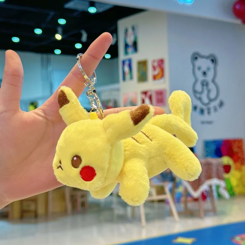 Pokemon Plush Keychain, Action Figure, Pikachu Chaveiro, Psyduck, Bulbasaur Chaveiro, Pingente Mochila, Plushies Acessórios, Presente, Novo