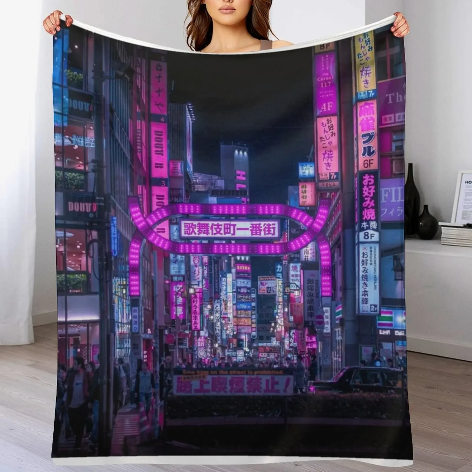 

Kabukicho Gate, Shinjuku Throw Blanket Picnic Thins Soft Big cosplay anime Blankets