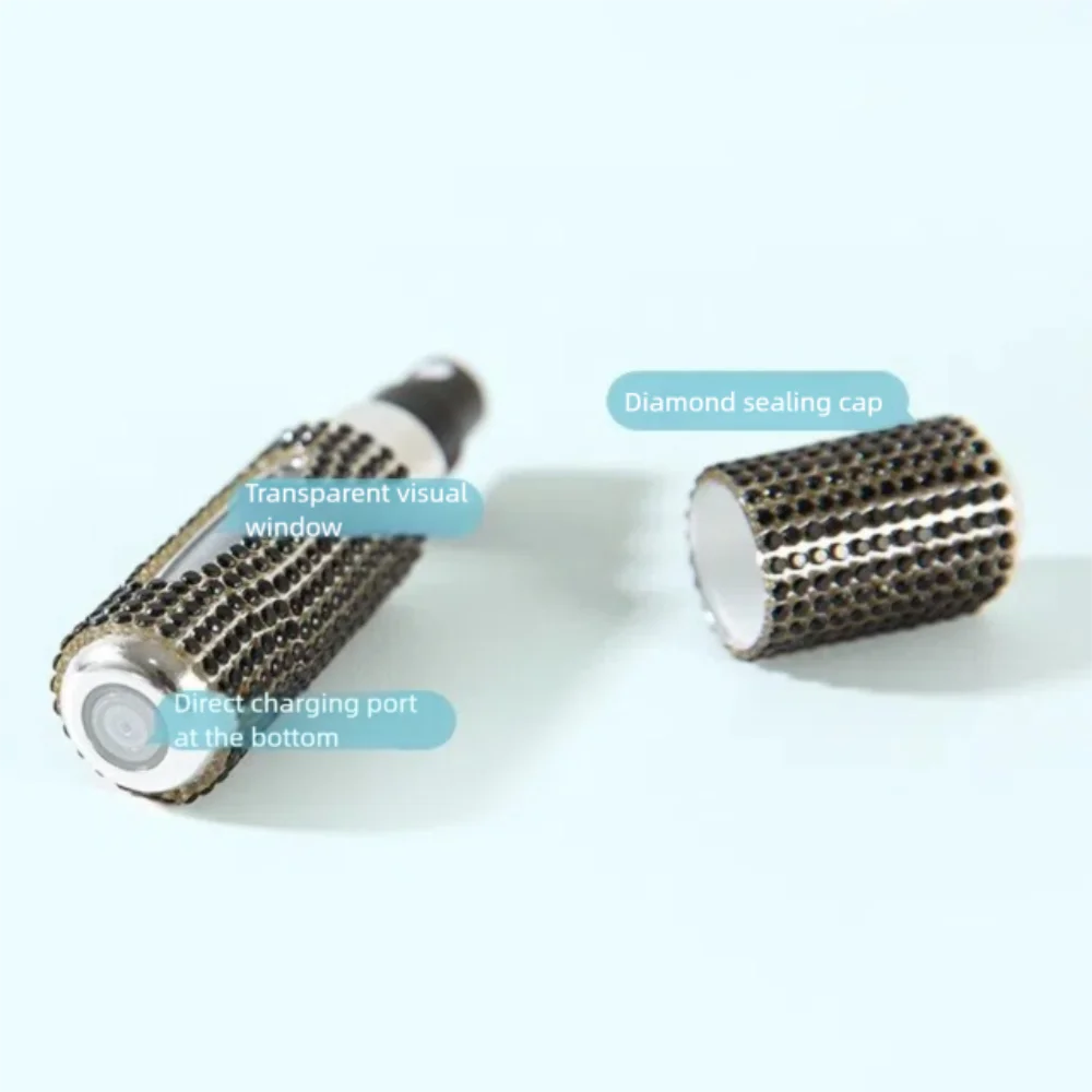 5 ml Mini Perfume Bottle Diamond-Encrusted Bling Glitter Perfume Container Crystal Design Mini Size Empty Pump Container Outdoor