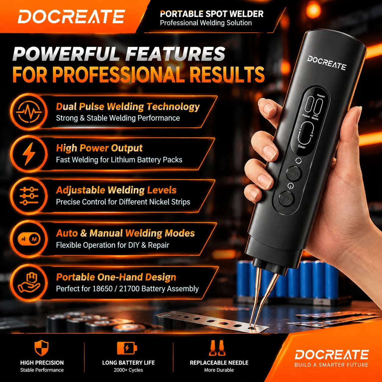 Diy Electronics Spot Welder - Docreate 851 휴대용 핸드헬드 스폿 용접기,