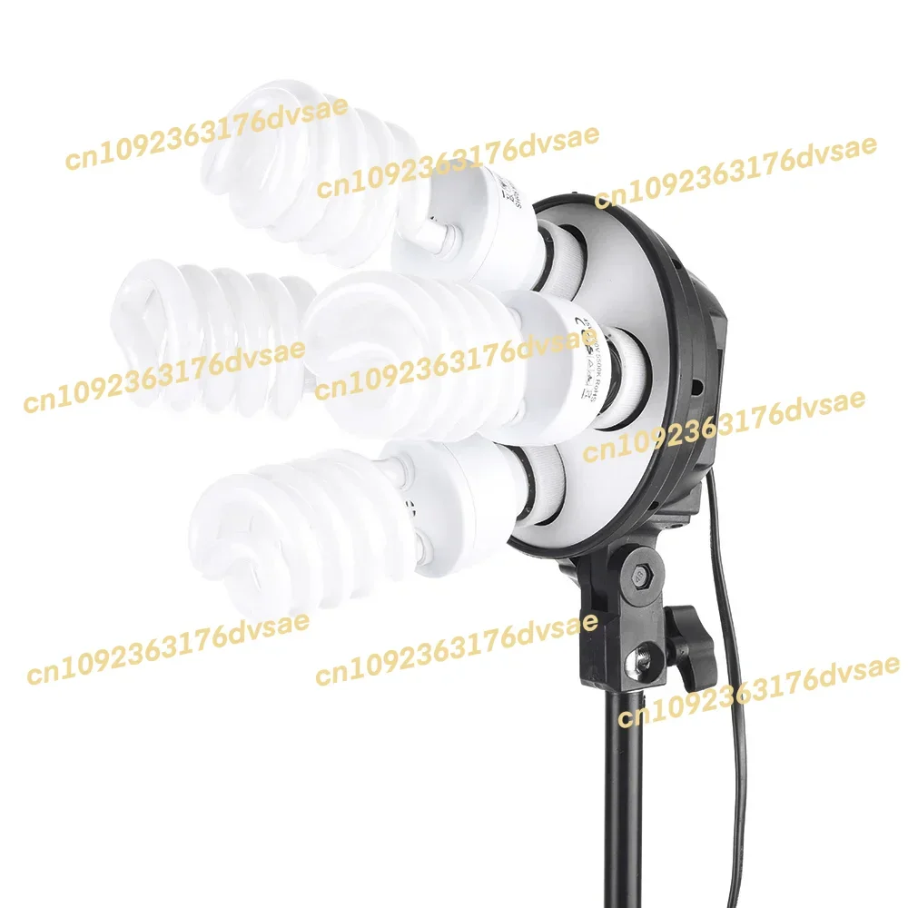 

NEW Professional photo studio kit 5 lamps holder softbox with background support