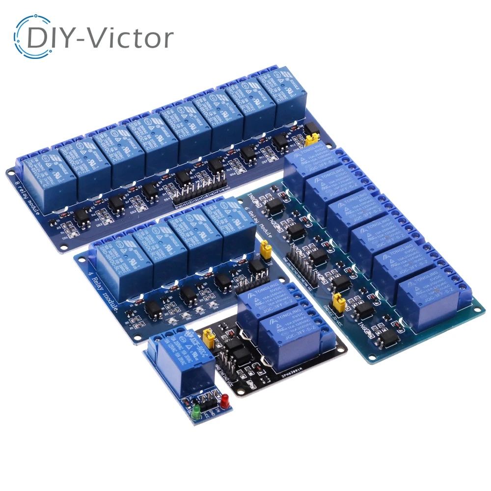 1 2 4 6 8 Channel DC 5V 12V Relay Module with Optocoupler Low Level Trigger 1 Way Expansion Board For Arduino Raspberry Pi