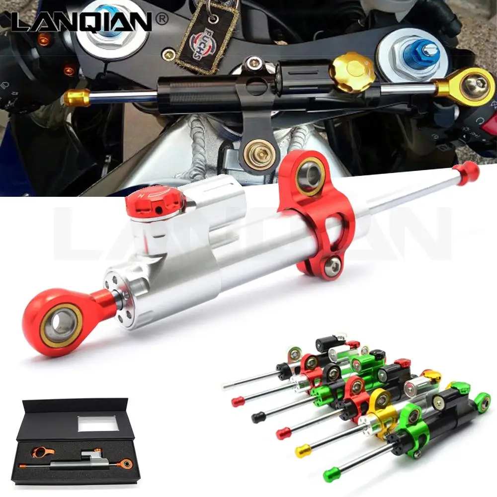 For Honda GROM RC51 / RVT1000 SP-1/SP-2 CBR929RR CBR600RR CBR954RR CB1000R CNC Adjustable Motorcycles Steering Stabilize Dampe