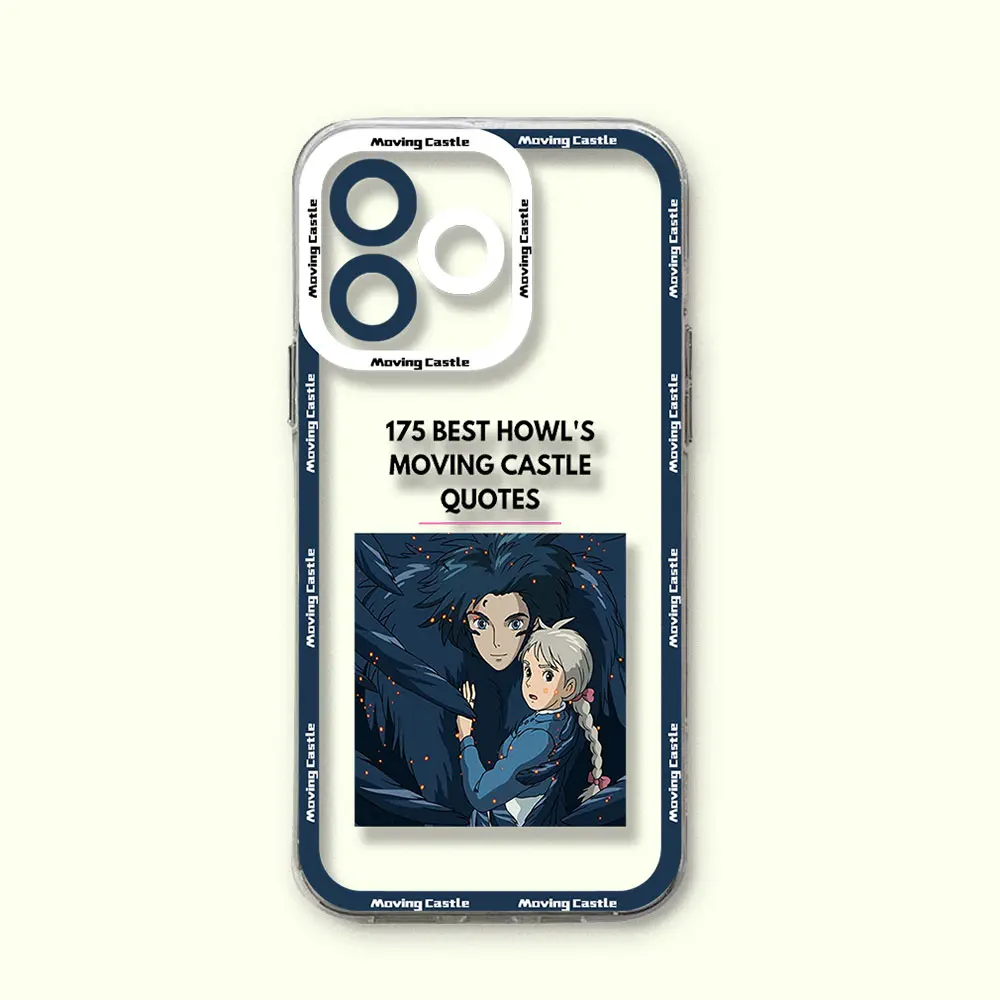 Movie M-Moving Castle Phone Case For iPhone 16 15 14 13 12 11 Mini Pro Max X XR XSMax 7 8 Plus SE20 Transparent Cover