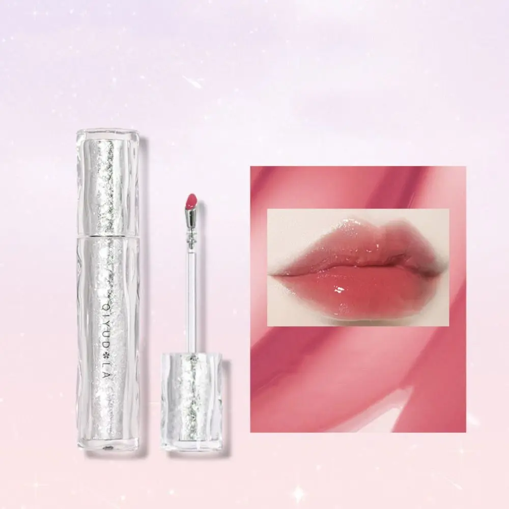 Moisturizing 4 Colors Lip Gloss High Appearance Crystal Tube Mirror Glass Lipstick Creative Brush Design Silky