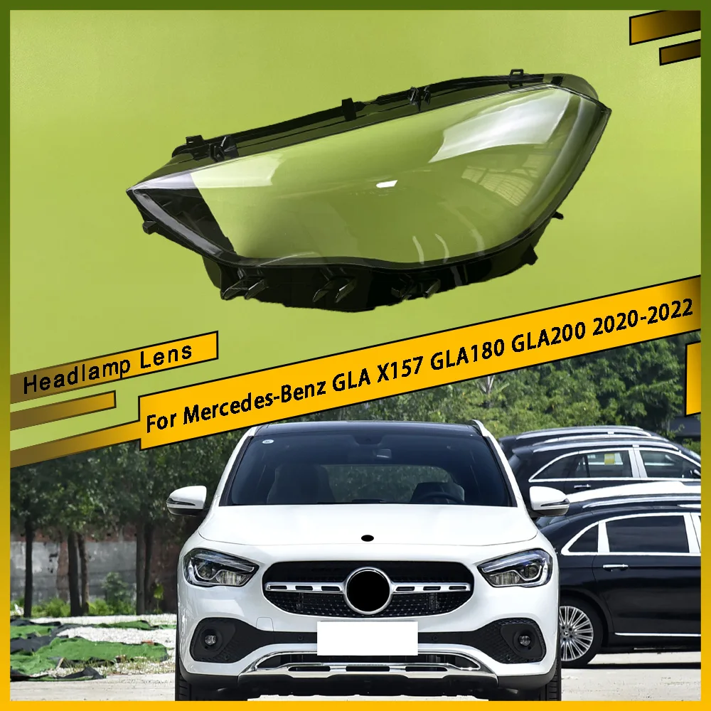 

Transparent Car Headlight Cover Lamp Shade Headlamp Lens Glass Shell For Mercedes-Benz GLA X157 GLA180 GLA200 2020 2021 2022