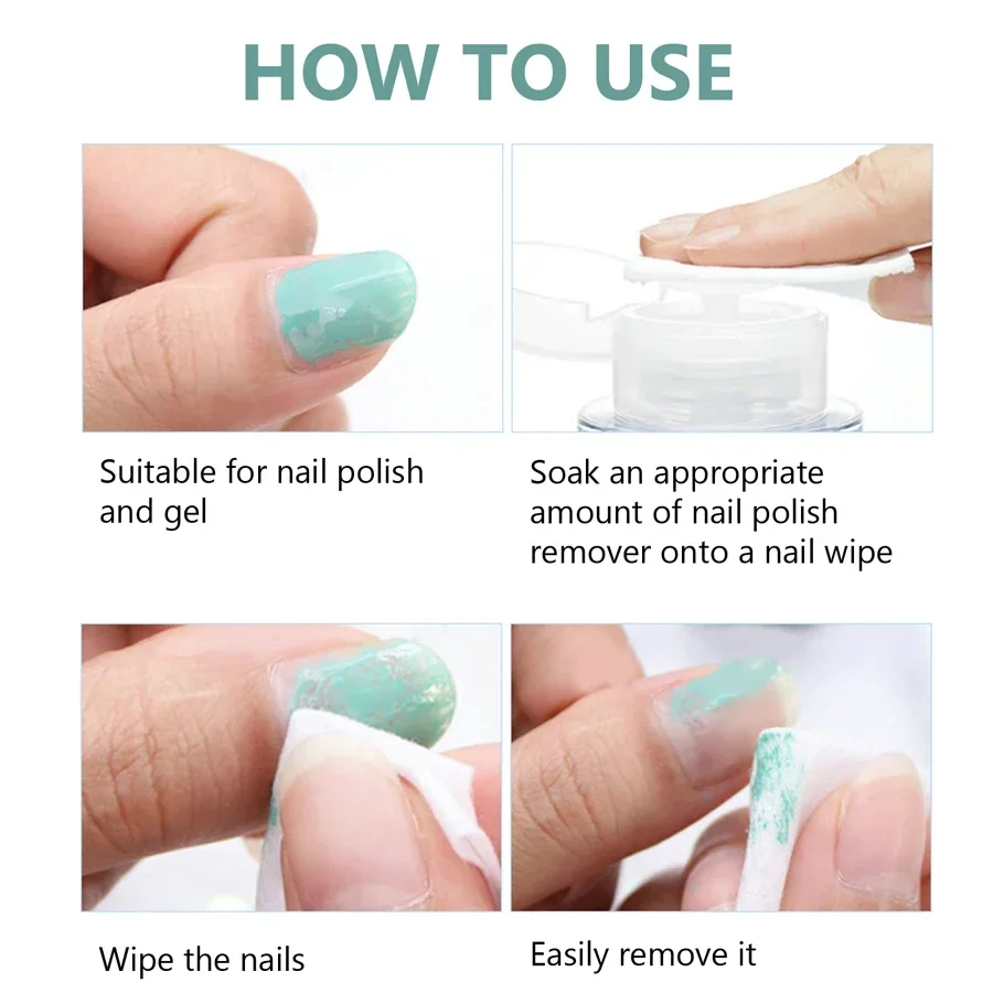 300개입 린트프리 네일 와이프 롤 패드 젤 폴리쉬 리무버 화장품 클리너 매니큐어 도구 전문가용