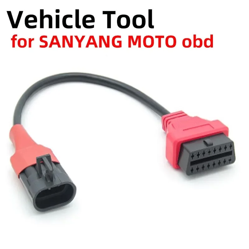 

Трехгольный провод OBD для мотоцикла SYM MOTO 3PIN, электрический кабель OBD2 от 3P до 16Pin для SYM, 3-контактный адаптер детектора мотоцикла
