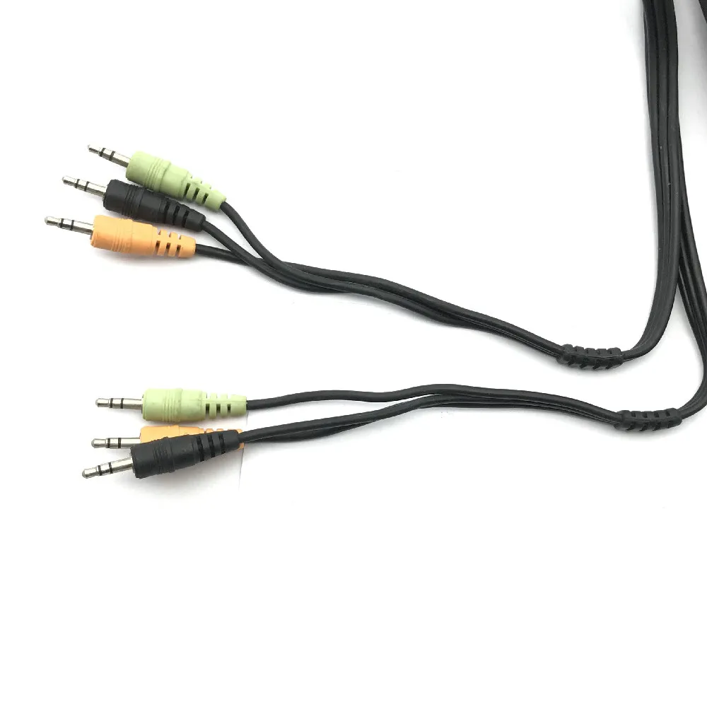 Audio Line for Logitech X540 5500 for Chuangxin Speakers 3 Color Cables Coded 3 Minijack Audio Cable Control Pod 3.5mm