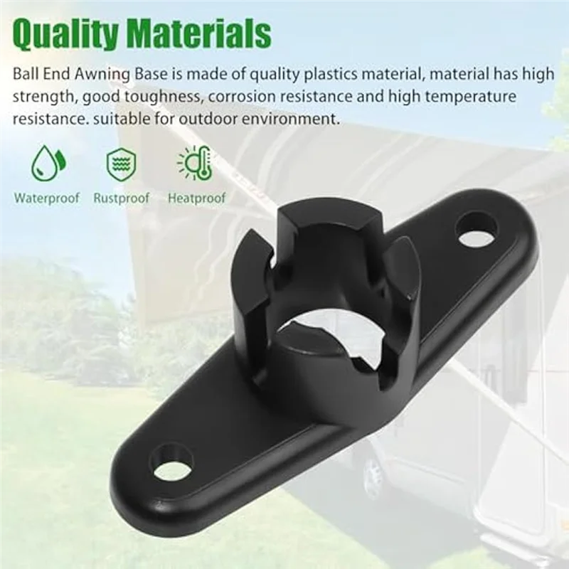 

ABLK Awnings Ball End Bases Ball End Bases For Dometic Trim Line Camper Replacement Parts For RV Awning Trimline Up Camper A
