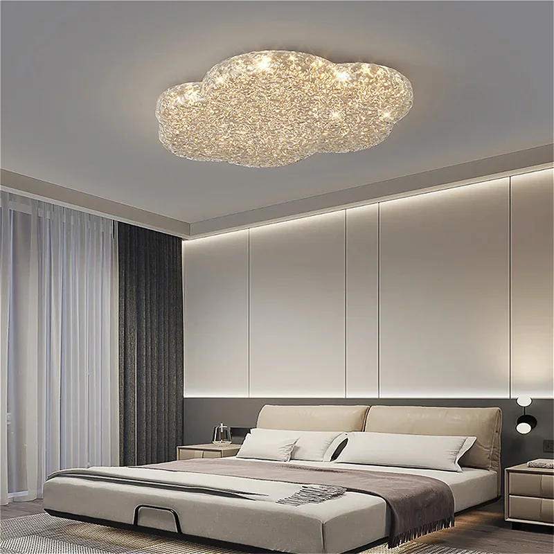 Italian Designer Cloud Ceiling Lamp Nordic Style Bedroom Led Ceiling Light Luxury Aesthetics Copper Indoor Lighting Lampada FYCL