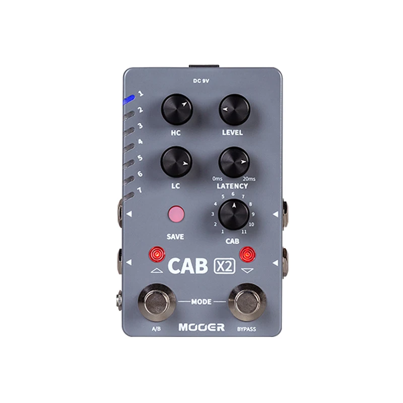 

MOOER CAB X2 Stereo IR Cabinet Simulation Pedal Dual Channel Cab Simulation Guitar Effects Pedal 14 Presets 11 Factory IR