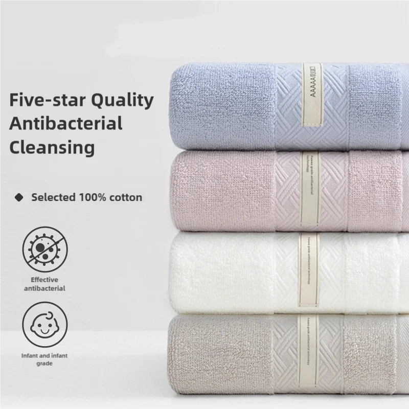 

100% Pure Cotton Bathroom Hand Towel Thickened Face Hair Bathroom Adults Hotel Travel Water Absorption Antibacterial Face Towel
