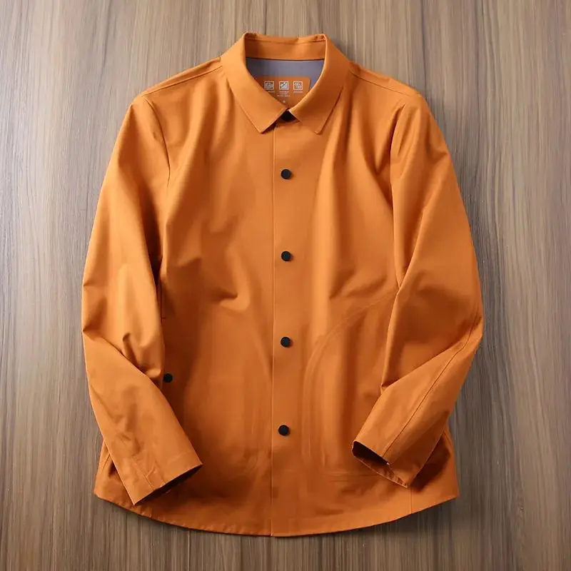 Sl Sealing Proc الرجال عارضة Jaet الخريف Busin Adstration ملابس خارجية مقاوم للماء الوقوف صالح طويل Sve