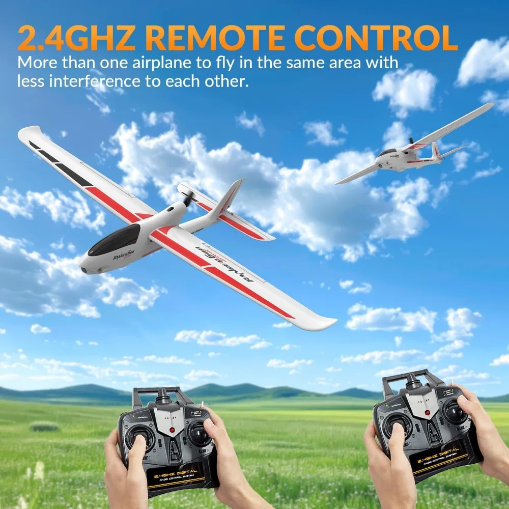 Avión planeador con control remoto de 4 canales: modelo acrobático Ranger600 con giroscopio de 6 ejes, 3 modos de vuelo y radio de 2,4 GHz para una fácil apertura