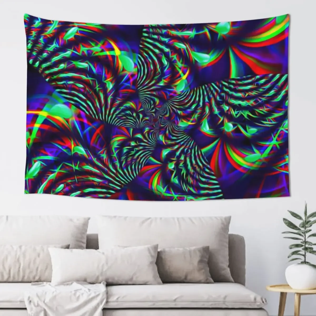 Slime Burst Fractal Tapestry Cute Room Things Nordic Home Decor Tapestry