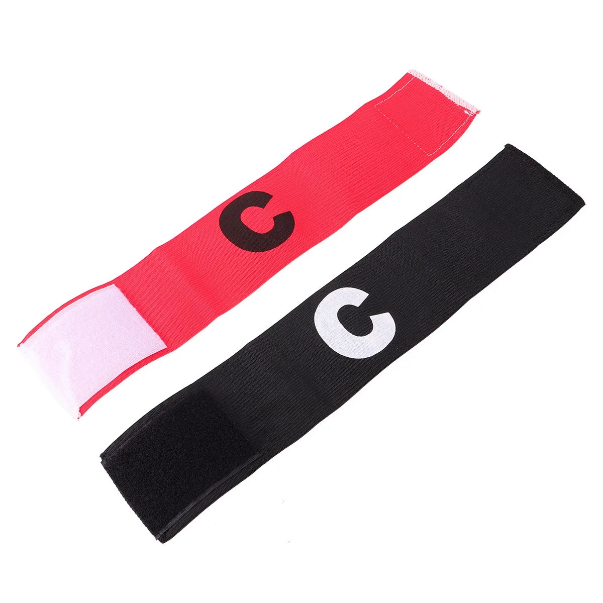 

8Pcs Football Captain Armband Soccer Sports Armlet Adjustable Lightweight Easy to Wear for Player Leader Role Red Black
