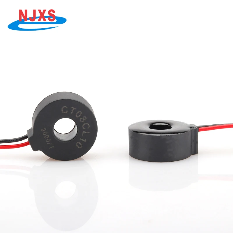 NJXSE DL-CT08CL10 2000/1 Mini Precision Current Transformer Small Toroidal Coil AC CT 5A 10A 20A 30A 50A 60A Current Transformer