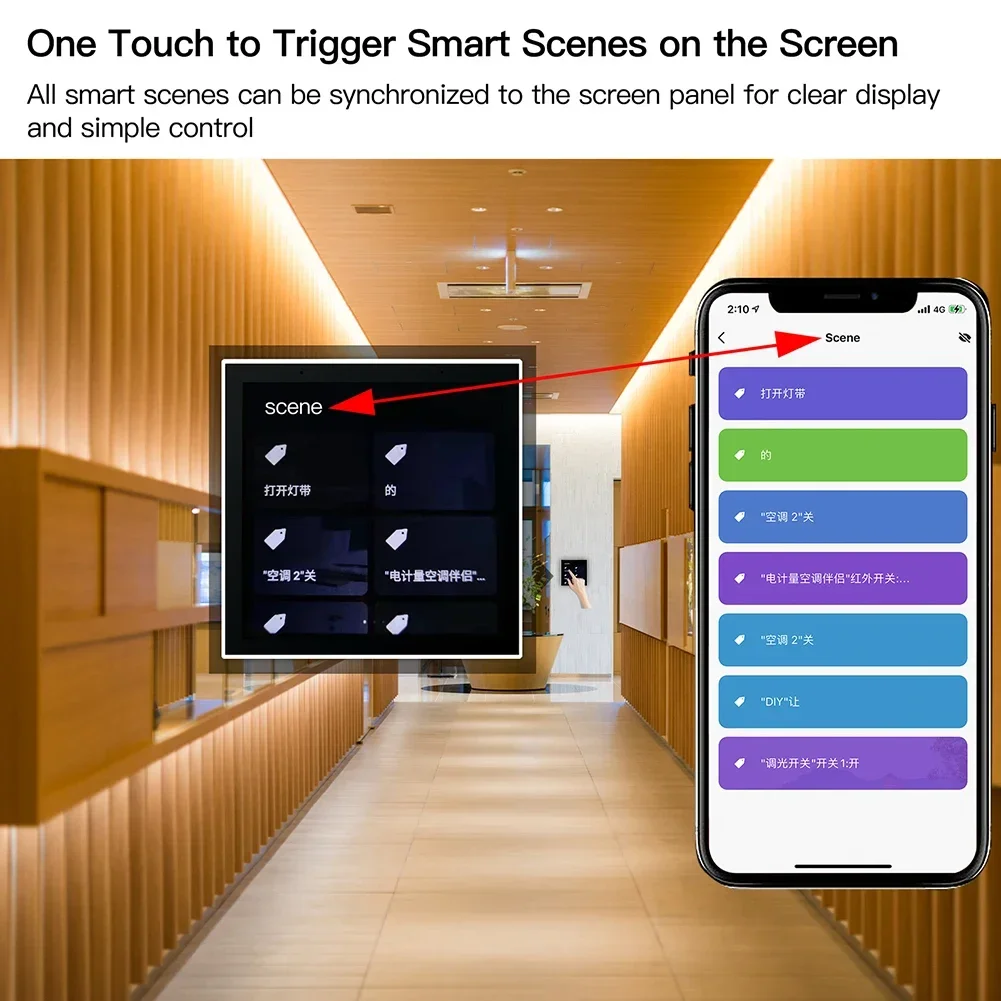 Control de hogar inteligente Tuya Wifi Zigbee dispositivos domésticos inteligentes todo en uno Panel de interruptor de escena Control de pantalla táctil automatización MOES nuevo