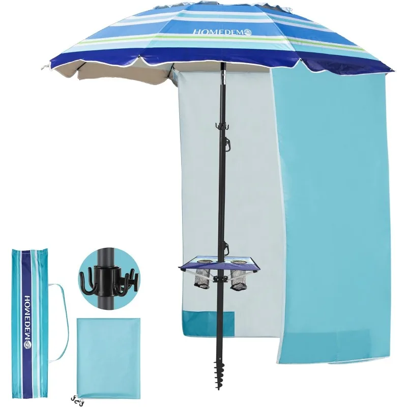 

Beach Umbrellas For Sand Heavy Duty Wind, Portable Beach Umbrella UPF 50+ Windproof Outdoor Beach Umbrella