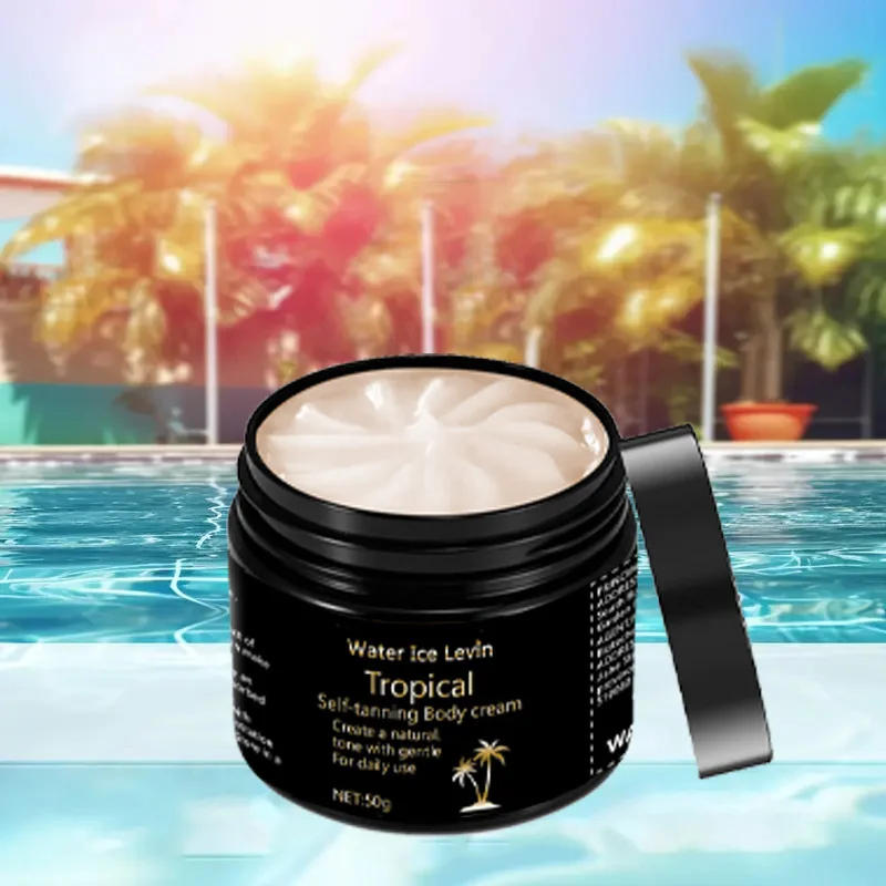 لوشن الجسم الاستوائي ذاتي التجفيف، امتصاص سريع، لا يسبب الحساسية، خالي من الشمس على مدار 24 ساعة، مثالي للهدايا، تعزيز لون البشرة الطبيعي، كريم التجفيف الذاتي |     التصميم الاستوائي |     كريم هيبوالرجينيك