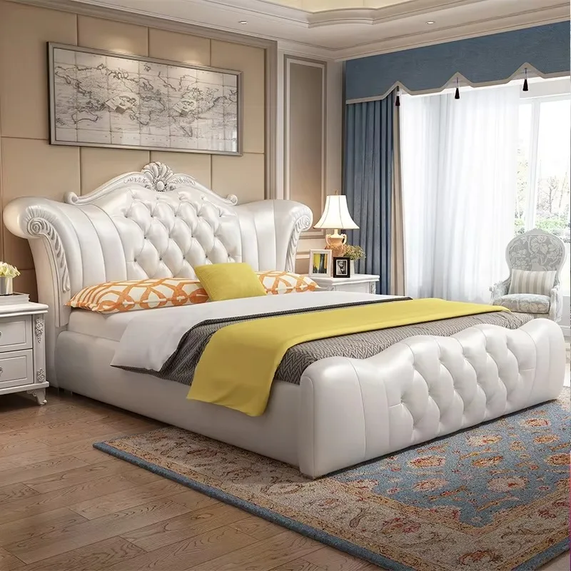 

Luxury Comforter Double Bed Organizer Platform Monster Full Size Double Bed Headboards Storage Schlafzimmer Bett Home Furniture