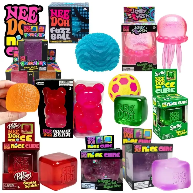 2026 New Multi Style NeeDoh Fidget Squishy Toys Soft Squeeze Stress Balls Cute Animal Shapes Decompression for Collection