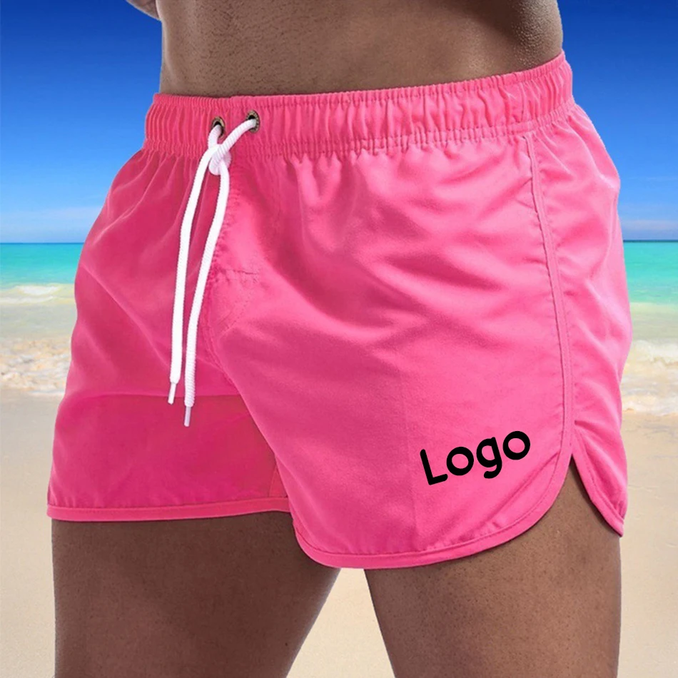 2024 Custom Logo Printed Quick Dry Summer Men's Siwmwear Beach Board Shorts Briefs For Man Swim Trunks Swimming Shorts Beachwear