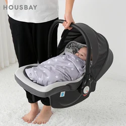 Newborn Baby Blanket 0-3Months Sleeping On Basket Stroller Car Seats Outside Travel Portable Windproof Warm Swaddle Wrap Hooded