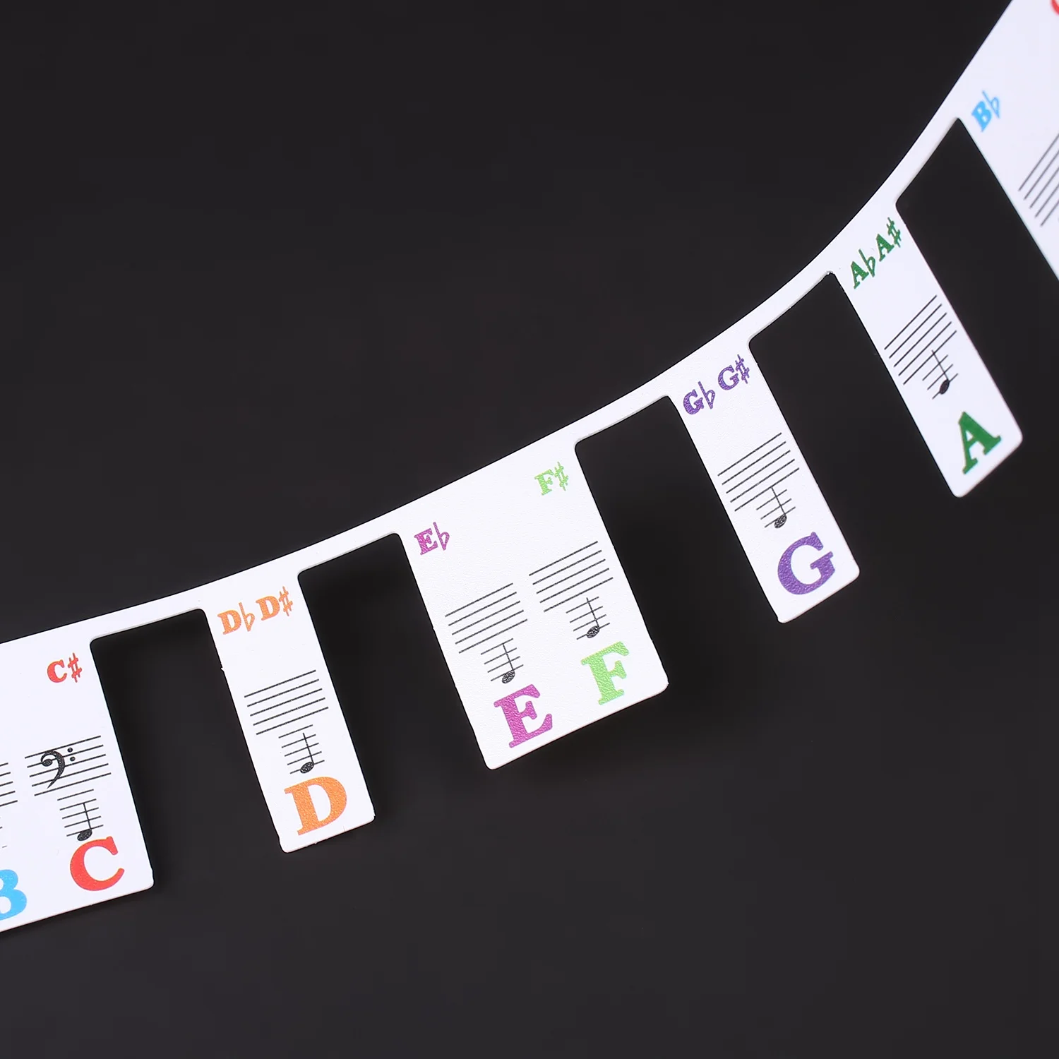 New Arrival Piano Keyboard Stickers Grand/Electric Piano Keys Stave Notation Note Strip Label Symbol For Beginners Students