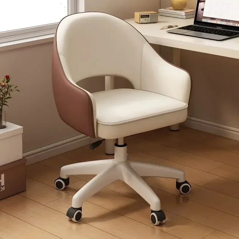 Computer Chair Home Sedentary Comfortable Swivel Chair Girls Bedroom Makeup Chair Dormitory Student
