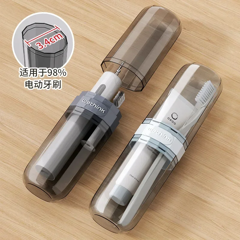 حاويات سفر لفرشاة الأسنان، علبة فرشاة أسنان محمولة شفافة للاستخدام الخارجي/رحلة عمل/ملحقات السفر #3