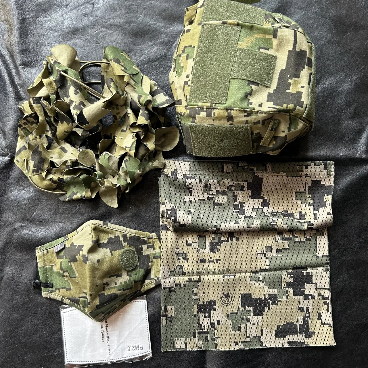 US4CES Mexican Camouflage Fast Helmet Cover Mask Lightweight Mesh Breathable Riding Mask Scarf