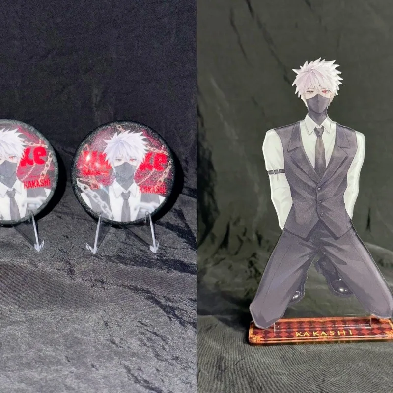 ناروتو كاكاشي الاكريليك الحلي بروش أنيمي عمل الشكل سيارة حقيبة سطح المكتب الديكور نماذج لعبة هدية الكريسماس لمحبي ناروتو #1