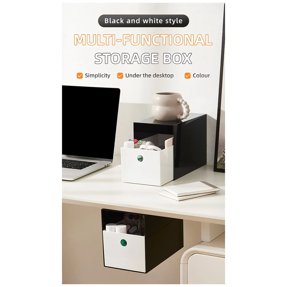 

【Limited Time Offer】 Under The Table Drawer Typ Desktop Storage Box For Sundries Storage Box Sundries Kitchen Cabinet Stor