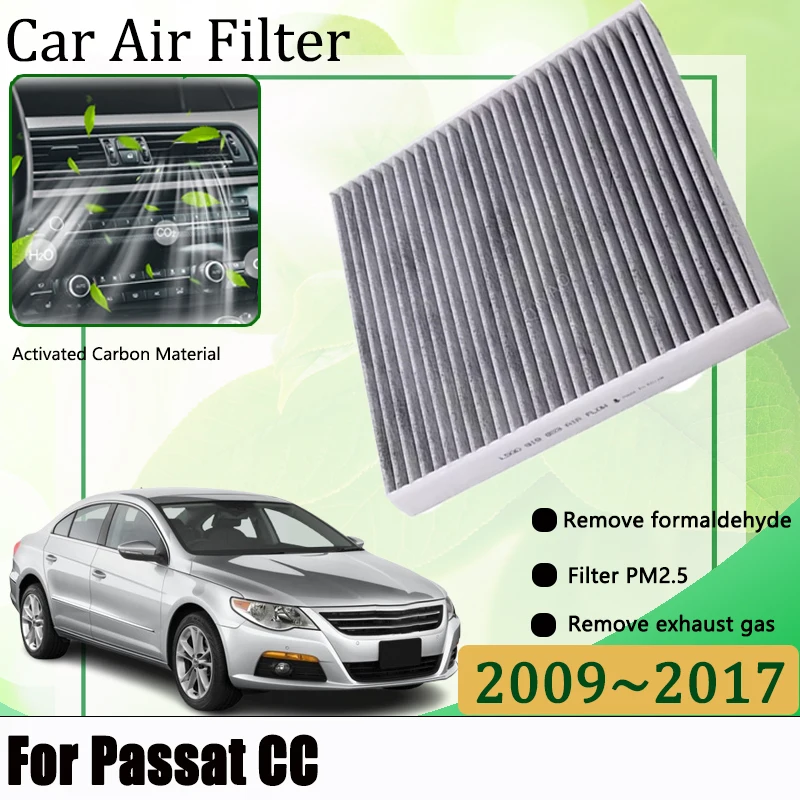 

For Volkswagen VW Passat CC 2009-2017 Activated Carbon Car Air Conditioning Filter Element Automobiles Filters Auto Accessories